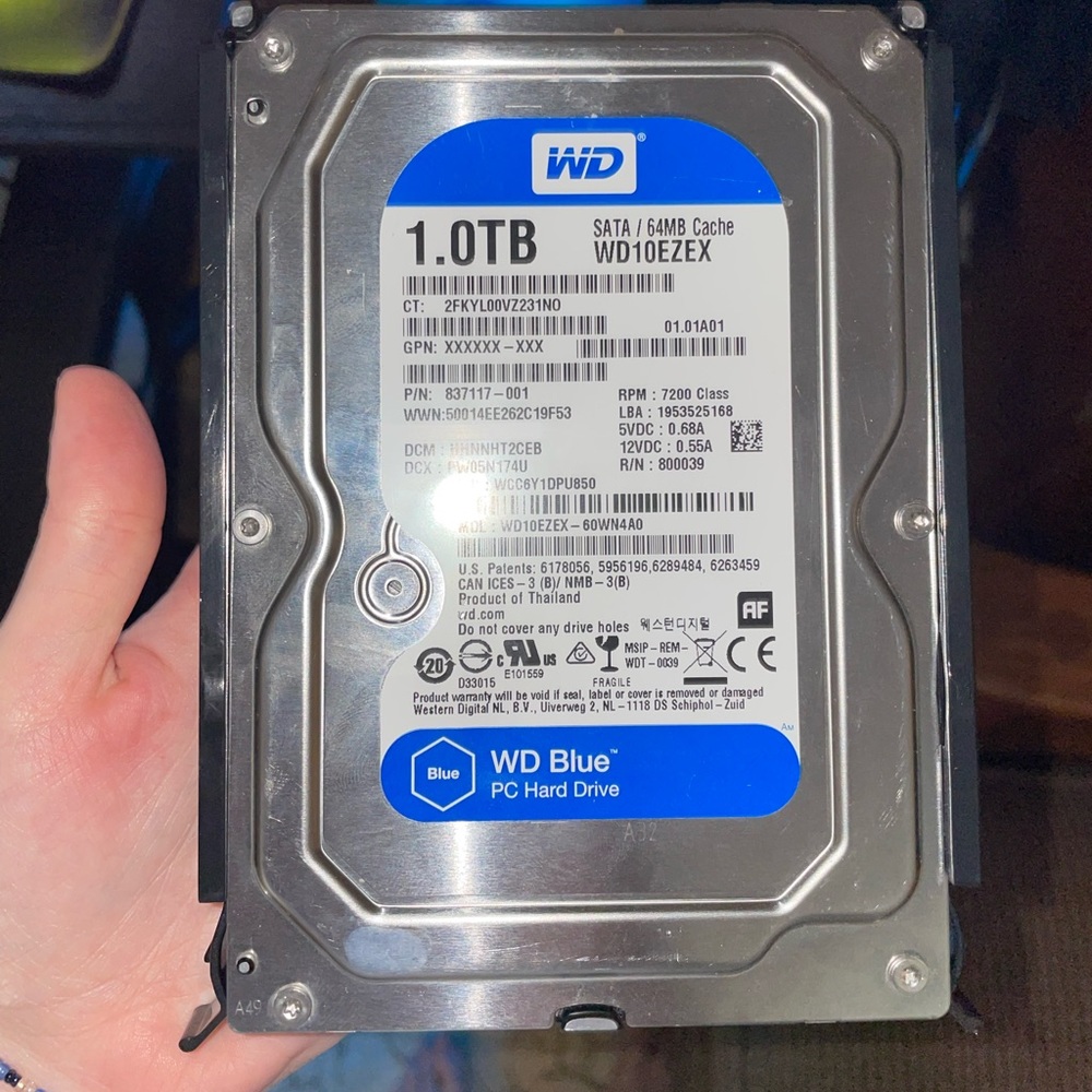 WD Blue 1.0 TB Hard Drive